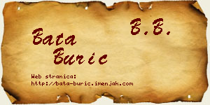 Bata Burić vizit kartica